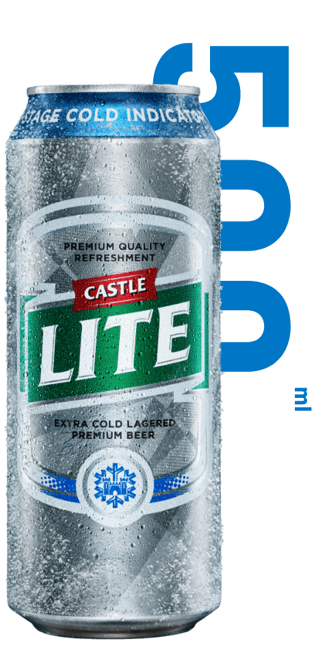 Castle top lite beer